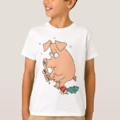 Chubby Pig Snack Lover Tシャツ (正面)