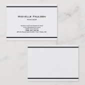 Chubby Plain白黒・マネージャ・コンサルタント 名刺 (正面/裏面)