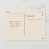 Chubby red and dark brown pony wrapped in lights シーズンポストカード (裏面)