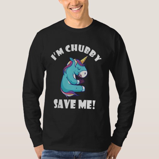 Chubby Save Me Animal Rights Rhinoceros Unicorn Rh Tシャツ (正面)