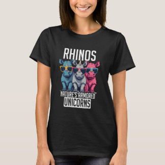 Chubby Unicorns Rhino Lover Cute Rhinoceros Women  Tシャツ