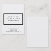 Chubby White モダン Clean Business Card 名刺 (正面/裏面)
