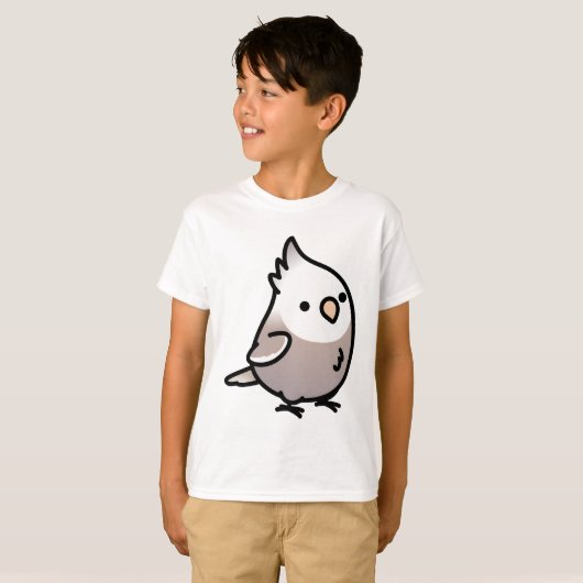 Chubby White-Faced Cinnamon Cockatiel Tシャツ (正面フル)