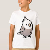 Chubby White-Faced Cinnamon Cockatiel Tシャツ (正面)