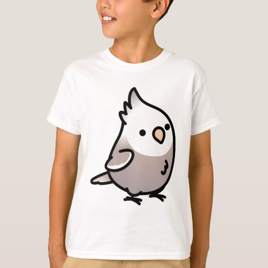 Chubby White-Faced Cinnamon Cockatiel Tシャツ (正面)
