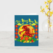 Chuc Mung Nam Moi Happy New Year 2026 Horse Vietna カード (黄色い花)