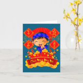 Chuc Mung Nam Moi Tet Vietnamese New Year Decorati カード (黄色い花)