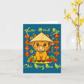 Chuc Mung Nam Moi Vietnamese New Year Of The Horse カード (黄色い花)