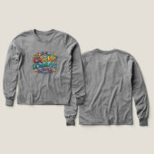 Chuckle Central Here - 楽しい＆面白いグラフィックTシャツ (デザイン 正面＆背面)