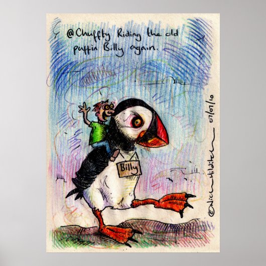 @Chuffty irkafirkaプリント ポスター (正面)