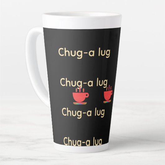 Chug A Lug Black  カフェラテマグ (左アングル)