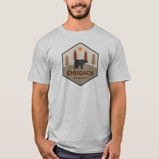 Chugach National Forest Alaska Bear Tシャツ (正面)