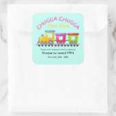 Chugga Choo Trainをテーマにした漫画2回目の誕生日 スクエアシール (バッグ)