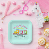 Chugga Choo Trainをテーマにした漫画2回目の誕生日 ペーパープレート (パーティー)