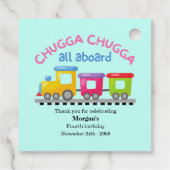 Chugga Choo Train Themed Cartoon Any Age Birthday  フェイバータグ (裏面)