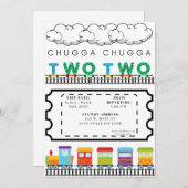 Chugga Chugga Cho Cho Birthday Invitation 招待状 (正面/裏面)