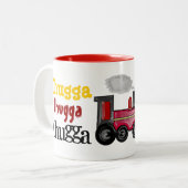 Chugga Chugga Choo Chooの列車 ツートーンマグカップ (正面左)