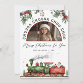Chugga Chugga Choo Chooクリスマストレイン写真 シーズンカード (正面)