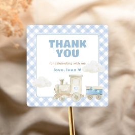 Chugga Chugga Train Birthday  スクエアシール