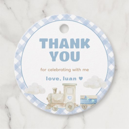 Chugga Chugga Train Birthday フェイバータグ (正面)