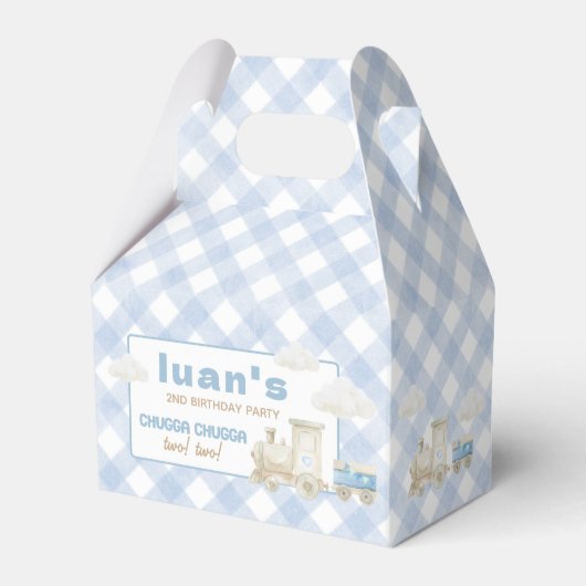 Chugga Chugga Train Birthday  フェイバーボックス (正面サイド)