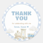 Chugga Chugga Train Birthday  ラウンドシール (正面)