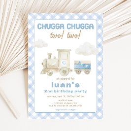 Chugga Chugga Train Birthday  招待状