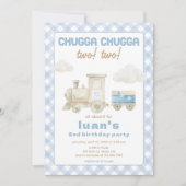 Chugga Chugga Train Birthday  招待状 (正面)