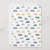 Chugga Chugga Two Two Train Birthday Invitation 招待状 (裏面)