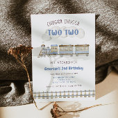 Chugga Chugga Two Two Train Second Birthday Invite 招待状
