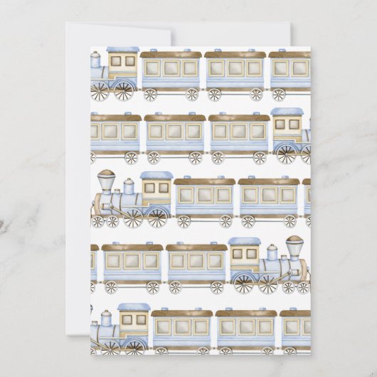 Chugga Chugga Two Two Train Second Birthday Invite 招待状 (裏面)