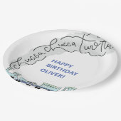 Chugga Chugga Two Two Train Second Birthday Party  ペーパープレート (アングル)