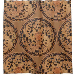 Chumashのネイティブアメリカンの芸術 シャワーカーテン