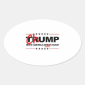 Chump 2016 – アメリカを再び憎むようにする 楕円形シール (正面)
