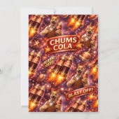 Chums: レトロなSFロケット船の誕生日招待状 招待状 (裏面)