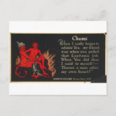 Chums World War I Lusitania悪魔の漫画 ポストカード (正面)