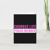 Chungus Life Proud Member Funny Dark Humor Meme Sa カード (正面)