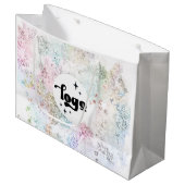 chunkyのロゴフェイクグリッターデザイン ラージペーパーバッグ (正面アングル)