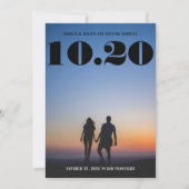 Chunky はっきりした Serifの結婚日付写真 セーブザデート (正面)