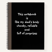 Chunky、信頼性が高く、驚きの多い：パパ本体 ノートブック (正面)