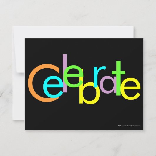 Chunky Block Colorsバチェロレッテ招待状 招待状 (裏面)