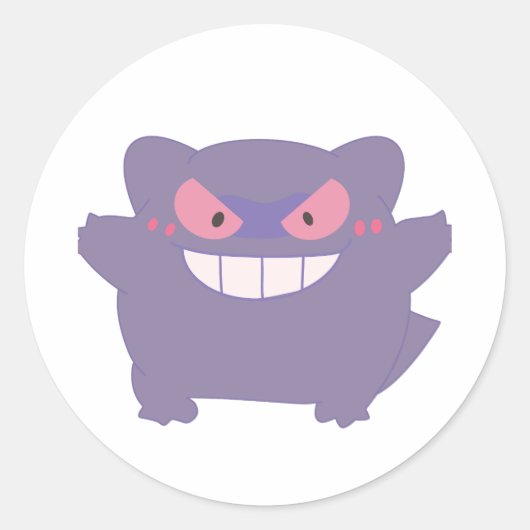 Chunky Gengar ラウンドシール (正面)