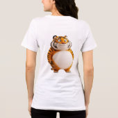 Chunky Orange Tiger Tee | Cute Round Zodiac Tiger  トライブレンドＴシャツ (裏面)