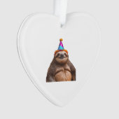 Chunky Sloth birthday party hat gift funny meme pr オーナメント (正面)