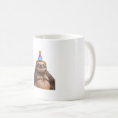 Chunky Sloth birthday party hat gift funny meme pr コーヒーマグカップ (正面右)