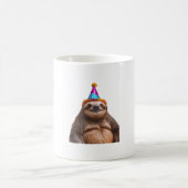 Chunky Sloth birthday party hat gift funny meme pr コーヒーマグカップ (中央)