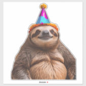 Chunky Sloth birthday party hat gift funny meme pr シール (シート)