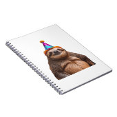 Chunky Sloth birthday party hat gift funny meme pr ノートブック (右側)