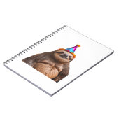 Chunky Sloth birthday party hat gift funny meme pr ノートブック (左側)