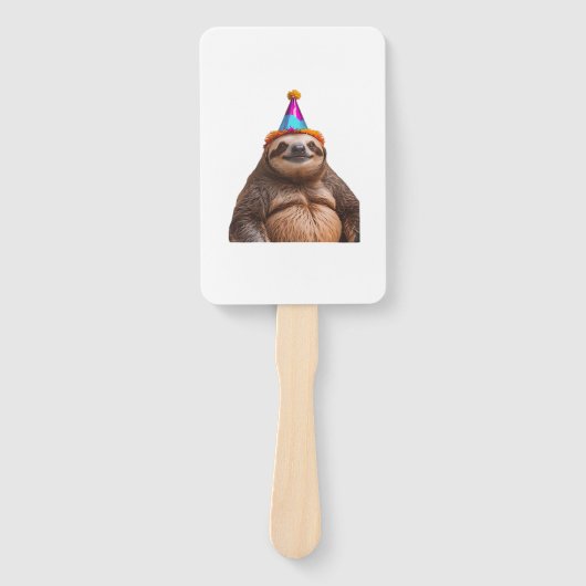 Chunky Sloth birthday party hat gift funny meme pr ハンドファン (正面)